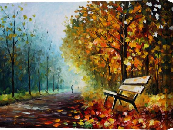 Leonid Afremov Autumn Park Stretched Canvas Painting / Canvas Art
