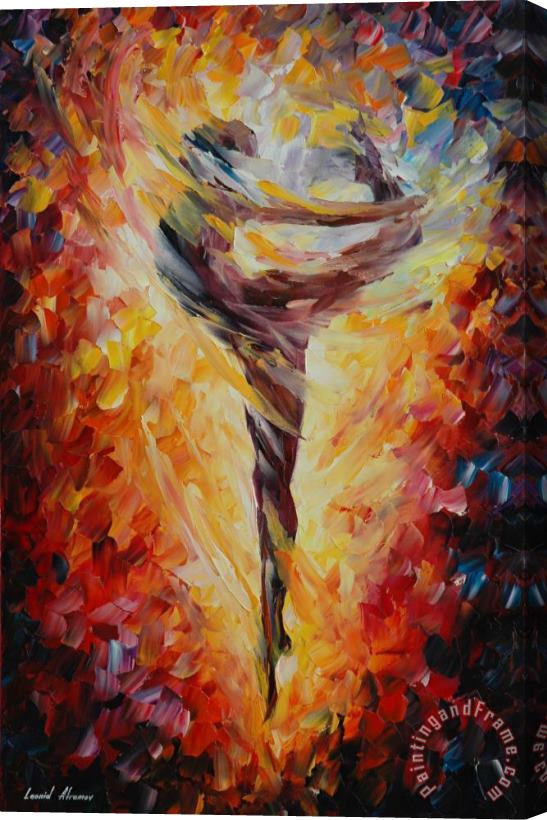 Leonid Afremov Ballet Jump Stretched Canvas Print / Canvas Art