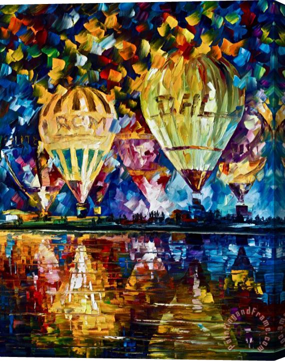 Leonid Afremov Balloon Parade Stretched Canvas Print / Canvas Art