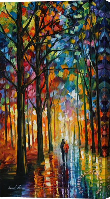 Leonid Afremov Date In The Park Stretched Canvas Painting / Canvas Art