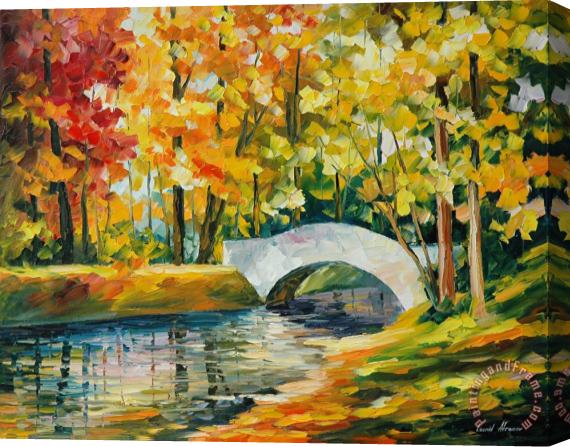 Leonid Afremov Forest Stream Stretched Canvas Print / Canvas Art