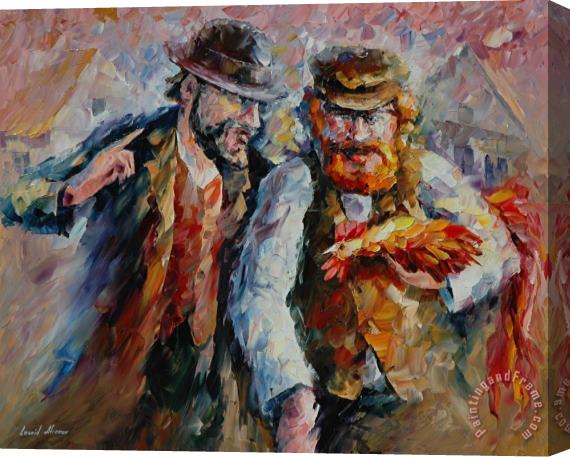 Leonid Afremov Friends Stretched Canvas Painting / Canvas Art