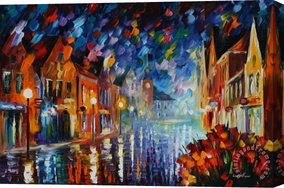 Leonid Afremov Frozen Night Stretched Canvas Painting / Canvas Art