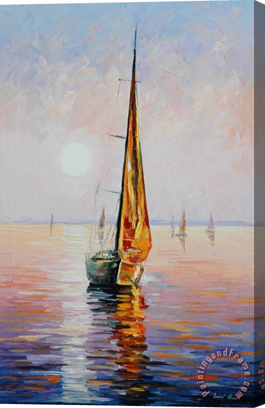 Leonid Afremov Gold Sail Stretched Canvas Painting / Canvas Art