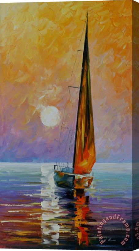 Leonid Afremov Gold Sail Stretched Canvas Print / Canvas Art