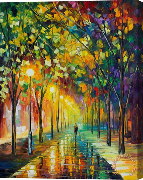 Leonid Afremov Green Dreams Stretched Canvas Painting / Canvas Art