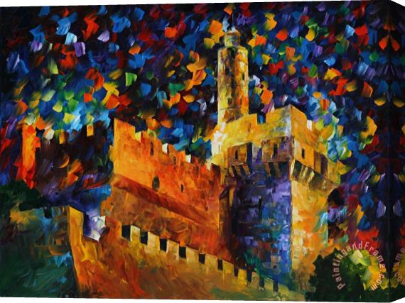 Leonid Afremov Jerusalem Stretched Canvas Painting / Canvas Art