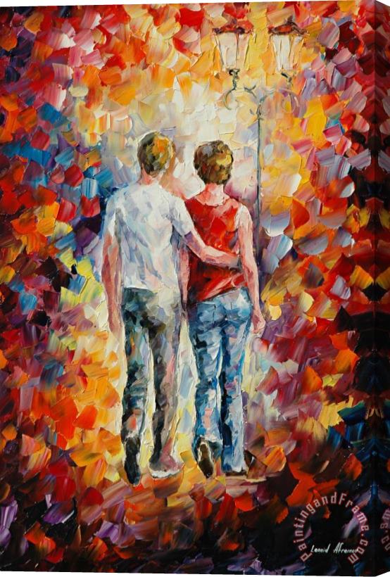 Leonid Afremov Love Walked In Stretched Canvas Print / Canvas Art