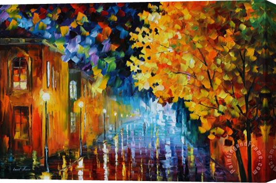 Leonid Afremov Magic Rain Stretched Canvas Painting / Canvas Art