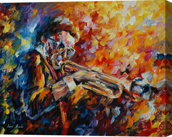 Leonid Afremov Miles Davis Stretched Canvas Painting / Canvas Art