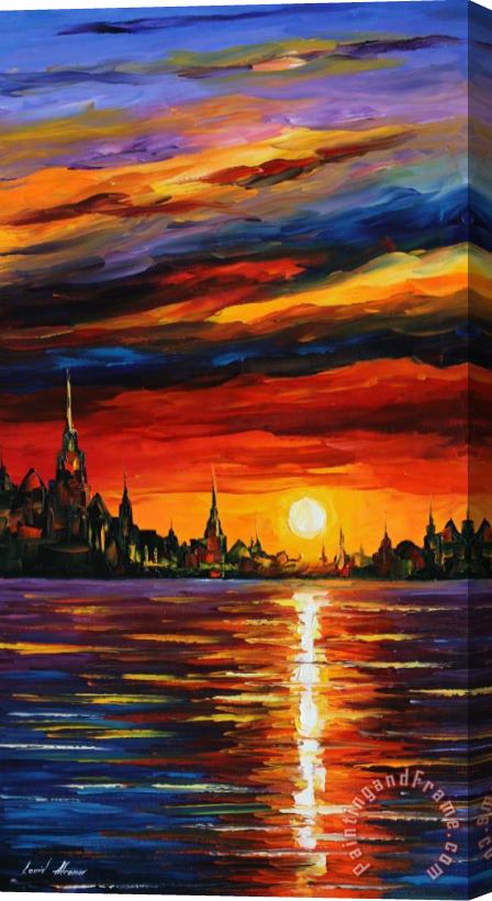 Leonid Afremov Morning Sky Stretched Canvas Painting / Canvas Art