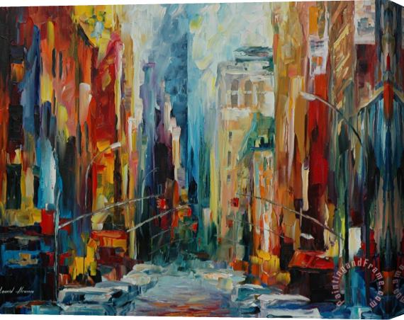 Leonid Afremov New York Early Morning Stretched Canvas Painting / Canvas Art