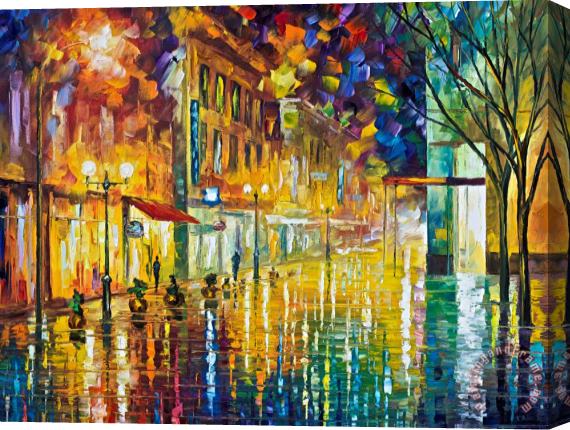 Leonid Afremov Scent Of Rain High Resolution Stretched Canvas Print / Canvas Art