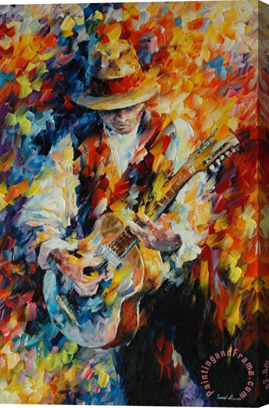 Leonid Afremov Sing My Guitar Stretched Canvas Print / Canvas Art