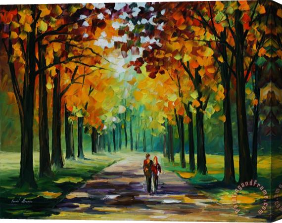 Leonid Afremov Sunny Autumn Stretched Canvas Painting / Canvas Art