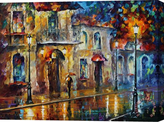 Leonid Afremov Surreal city Stretched Canvas Painting / Canvas Art