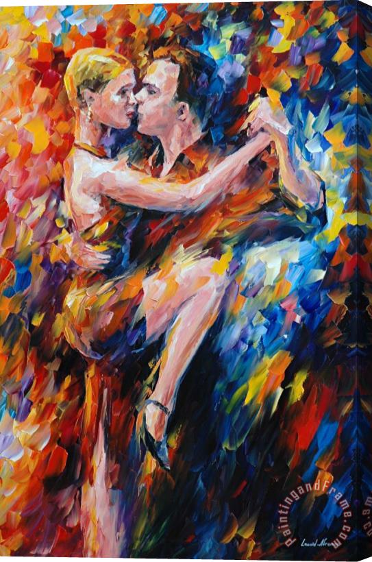 Leonid Afremov Tango Of Love Stretched Canvas Print / Canvas Art