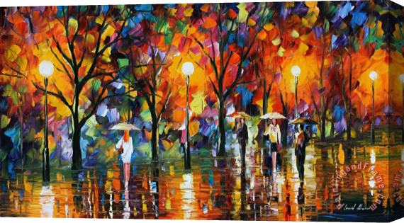 Leonid Afremov The Song Of The Rain Stretched Canvas Print / Canvas Art