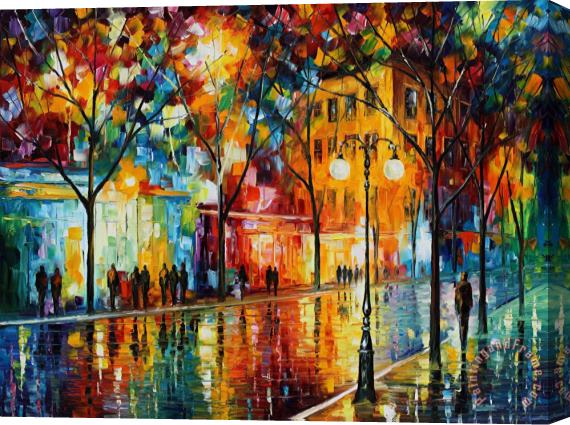 Leonid Afremov The tears of the fall Stretched Canvas Painting / Canvas Art
