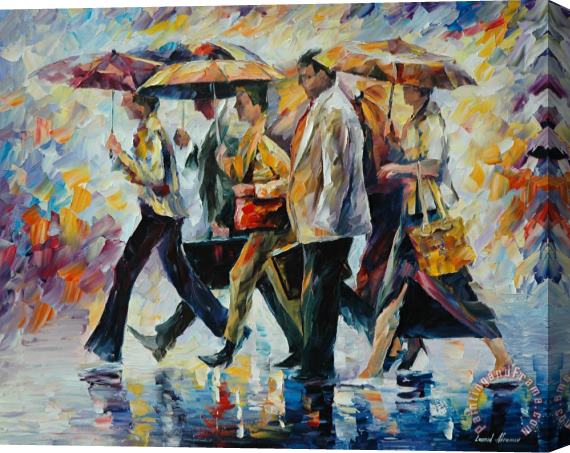 Leonid Afremov Today I Forgot My Umbrella Stretched Canvas Painting / Canvas Art