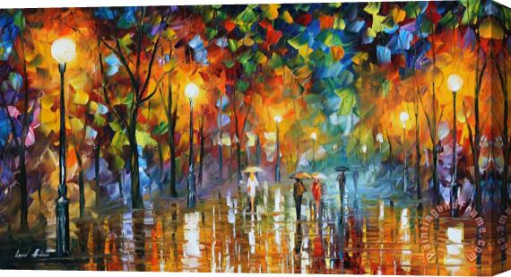 Leonid Afremov Unexpected Meeting Stretched Canvas Print / Canvas Art