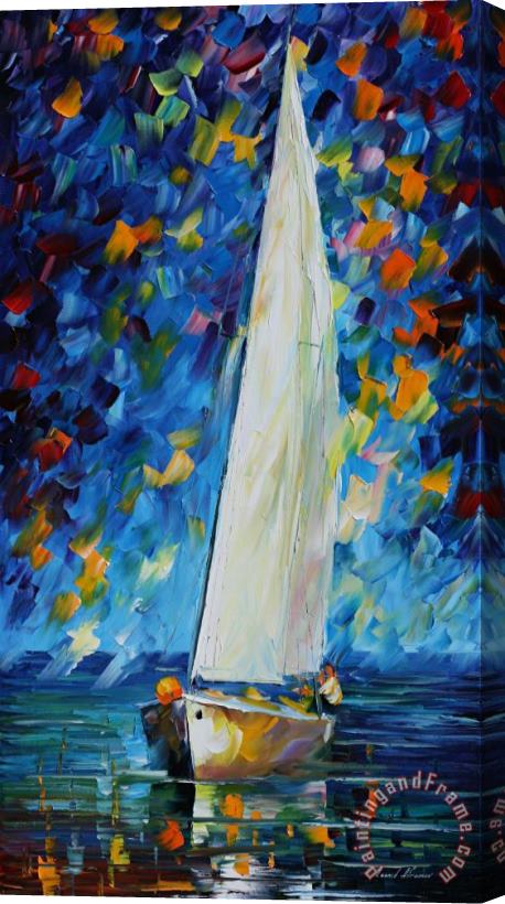 Leonid Afremov White Sail Stretched Canvas Painting / Canvas Art