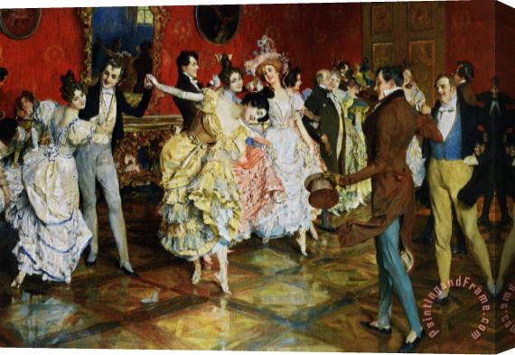 Leopold Schmutzler At The Ball Stretched Canvas Painting / Canvas Art