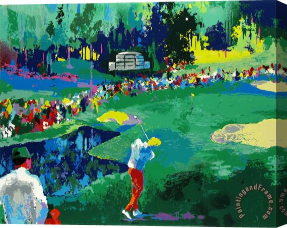 Leroy Neiman 16th at Augusta Stretched Canvas Painting / Canvas Art