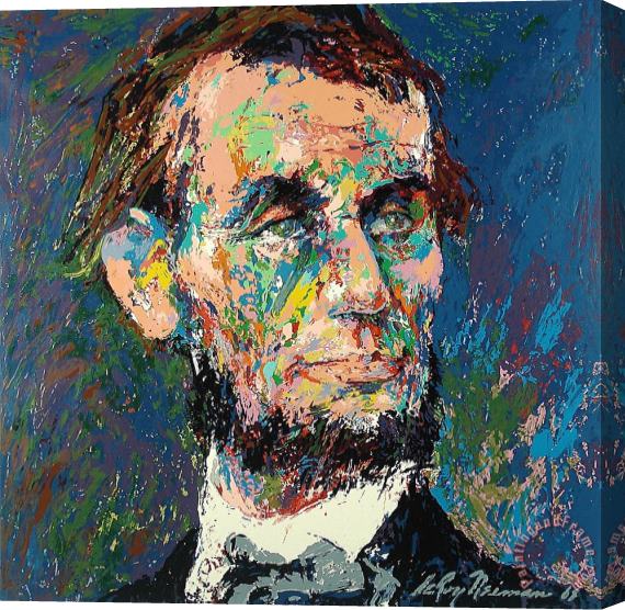 Leroy Neiman Abraham Lincoln Stretched Canvas Print / Canvas Art