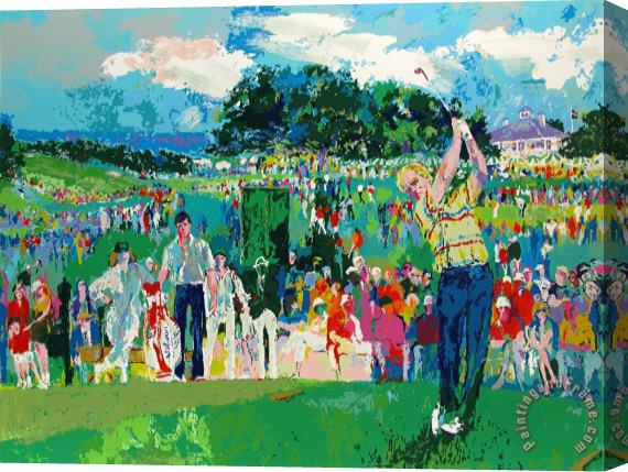 Leroy Neiman April at Augusta Stretched Canvas Print / Canvas Art