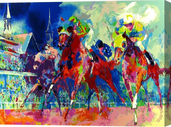 Leroy Neiman Churchill Downs Stretched Canvas Print / Canvas Art