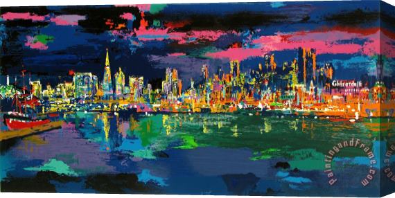 Leroy Neiman City by The Bay Stretched Canvas Print / Canvas Art