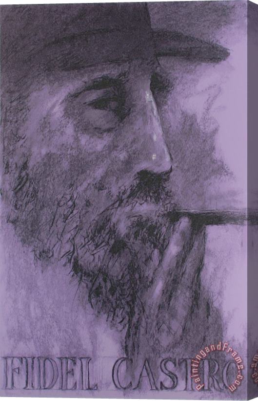 Leroy Neiman Fidel Castro Stretched Canvas Print / Canvas Art