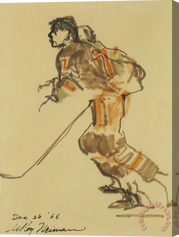Leroy Neiman Hockey Dec 26, '65 Stretched Canvas Print / Canvas Art