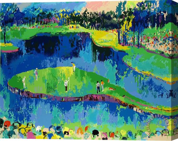 Leroy Neiman Island Hole at Sawgrass Stretched Canvas Print / Canvas Art
