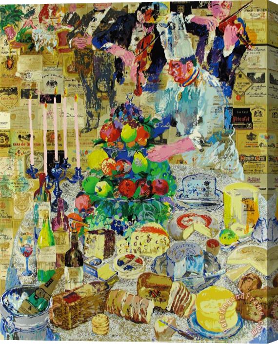 Leroy Neiman La Cuisine Francaise (homage to Paul Bocuse) Stretched Canvas Print / Canvas Art