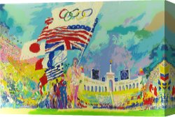 1984 Canvas Prints - Opening Ceremonies, Xxiii Olympiad 1984 by Leroy Neiman