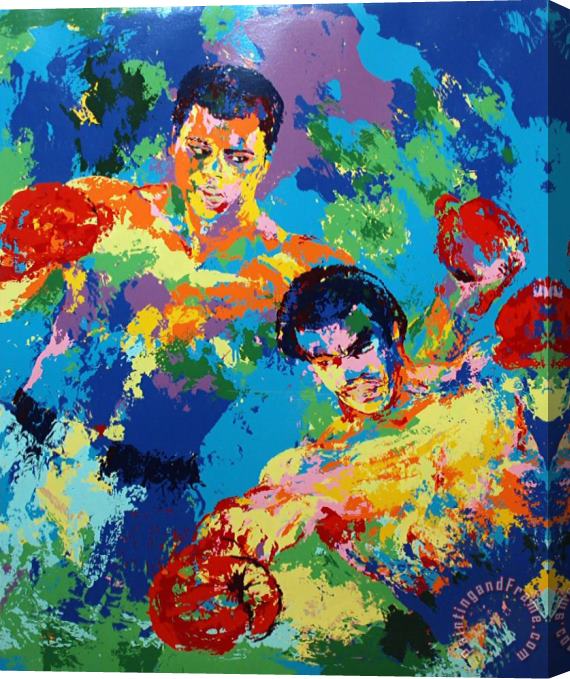 Leroy Neiman Rare Ali Stretched Canvas Painting / Canvas Art