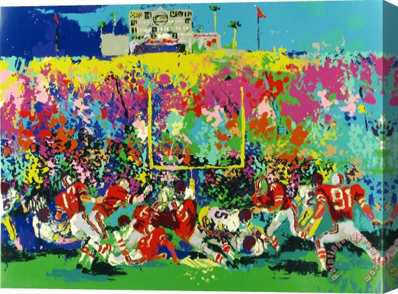 Leroy Neiman Rosebowl (usc And Ohio State) Stretched Canvas Print / Canvas Art