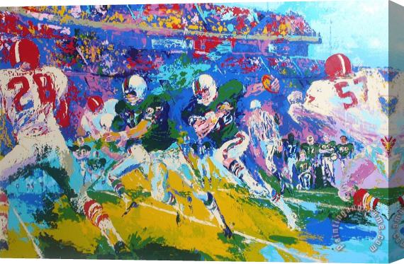 Leroy Neiman Rushing Back Stretched Canvas Print / Canvas Art