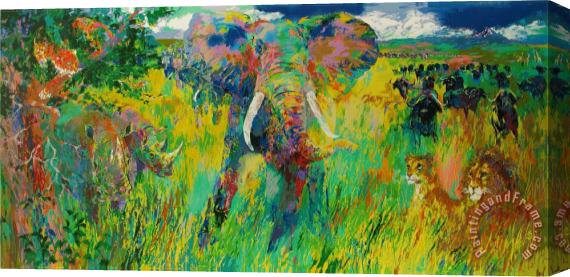 Leroy Neiman The Big Five Stretched Canvas Painting / Canvas Art