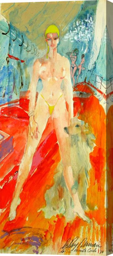 Leroy Neiman Topless Trio Stretched Canvas Painting / Canvas Art