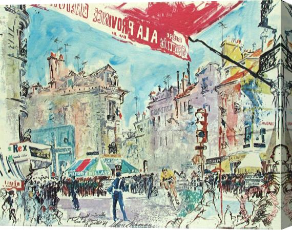 Leroy Neiman Tour De France, Versailles Stretched Canvas Painting / Canvas Art