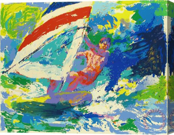 Leroy Neiman Wind Surfing Stretched Canvas Painting / Canvas Art