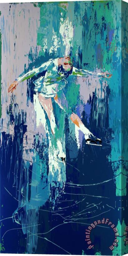 Leroy Neiman Winter Olympic Skating, Lake Placid, 1980 Stretched Canvas Print / Canvas Art