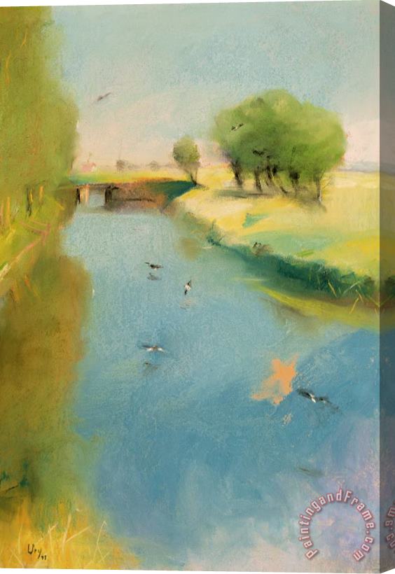 Lesser Ury Canal Stretched Canvas Painting / Canvas Art