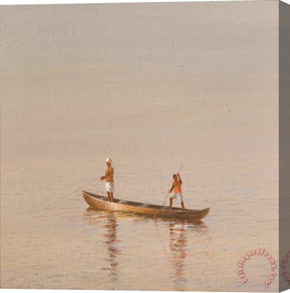 Lincoln Seligman Kerala Fishermen Stretched Canvas Print / Canvas Art