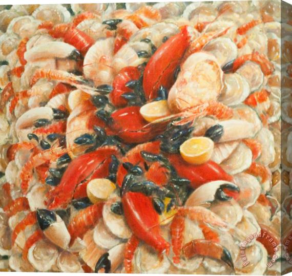 Lincoln Seligman Seafood Extravaganza Stretched Canvas Painting / Canvas Art
