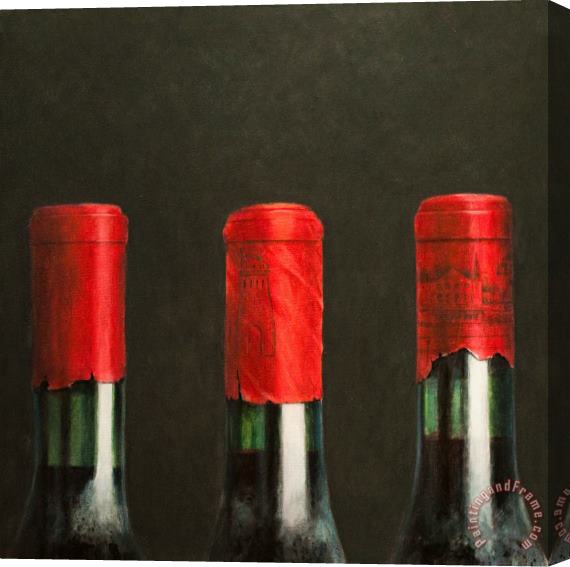 Lincoln Seligman Three Wines Stretched Canvas Painting / Canvas Art