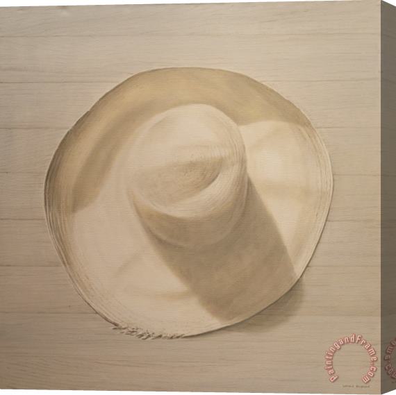 Lincoln Seligman Travelling Hat On Dusty Table Stretched Canvas Print / Canvas Art